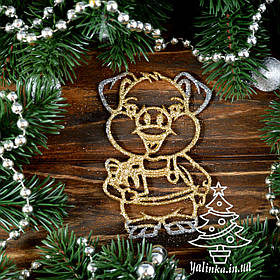 Новорічні прикраси Порося з подарунком 8 шт PIG004