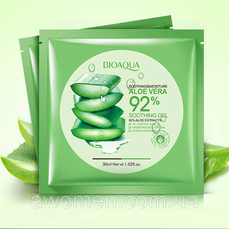 Заспокійлива тканинна маска з алое BIOAQUA Soothing&Moisture Aloe Vera 92% Gel Face Mask
