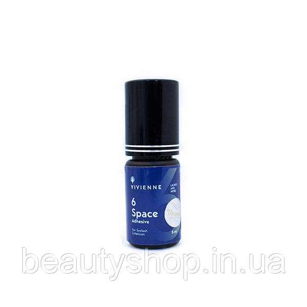 Клей Space VIVIENNE 5ml для нарощування вій, 0,5 сек, 6-8 тижнів, гіпоалергенний
