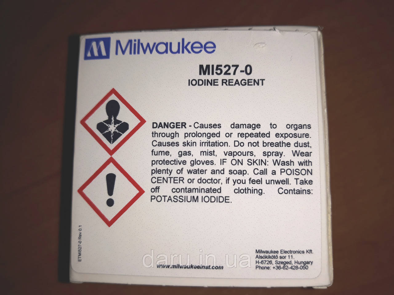Порошковий реагент Milwaukee MI527-0 для визначення йоду,25 тестів