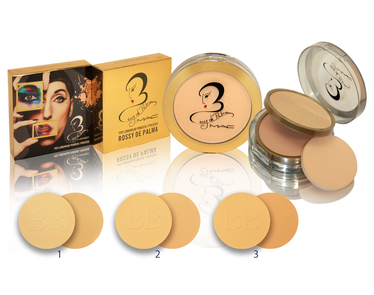 Компактна пудра для обличчя Mac Rossy De Palma 2 в 1