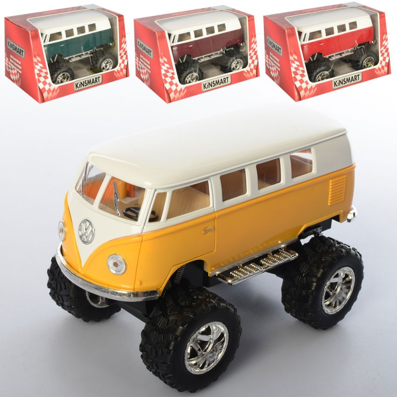 Металева машинка Kinsmart KT5060WB VW BUS на великих колесах, 1:32