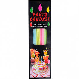 Свічки для торта довгі 24 шт (за 9 упаковок)