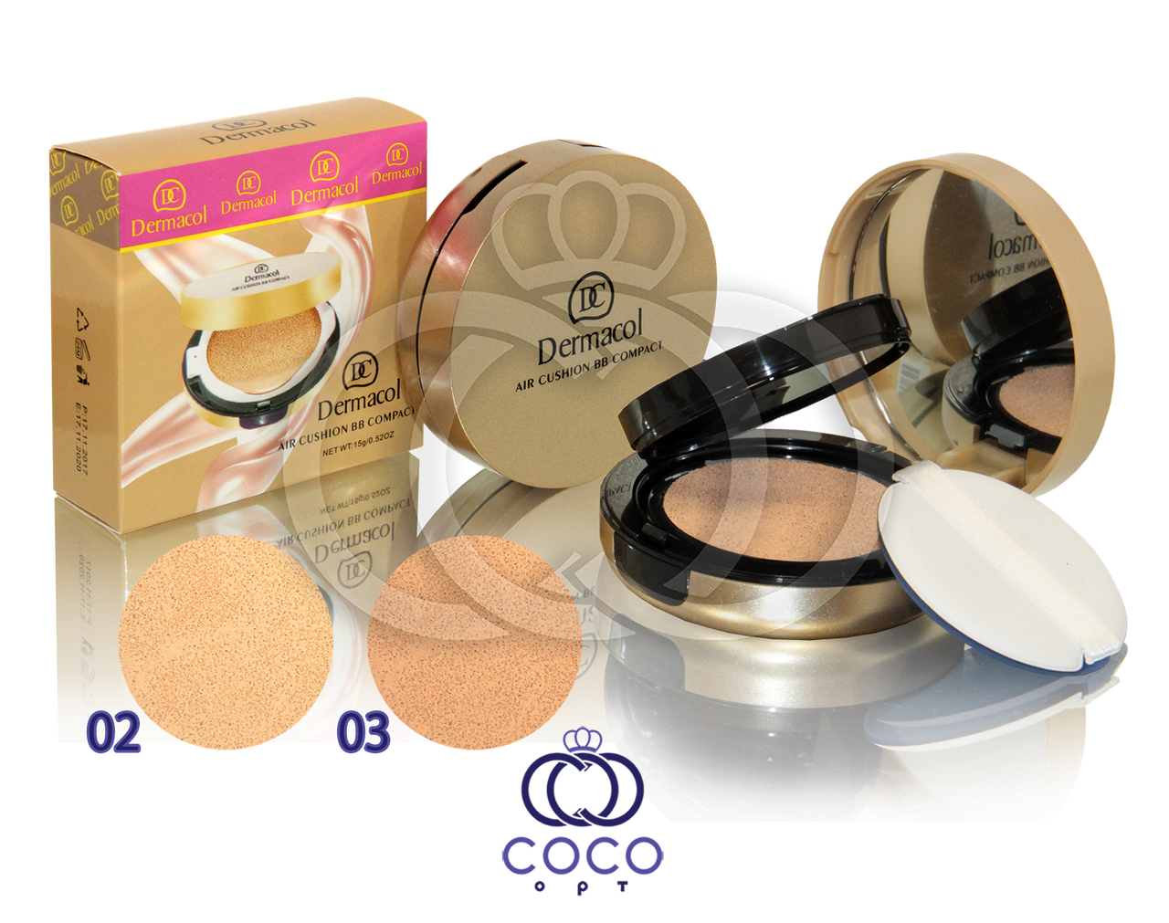 Косметична пудра-кушон для обличчя Dermacol Air Cushion BB Compact