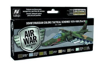 Набір фарб 'Тактичні схеми радянських літаків 1978-1989 (частина II)", 8 шт.