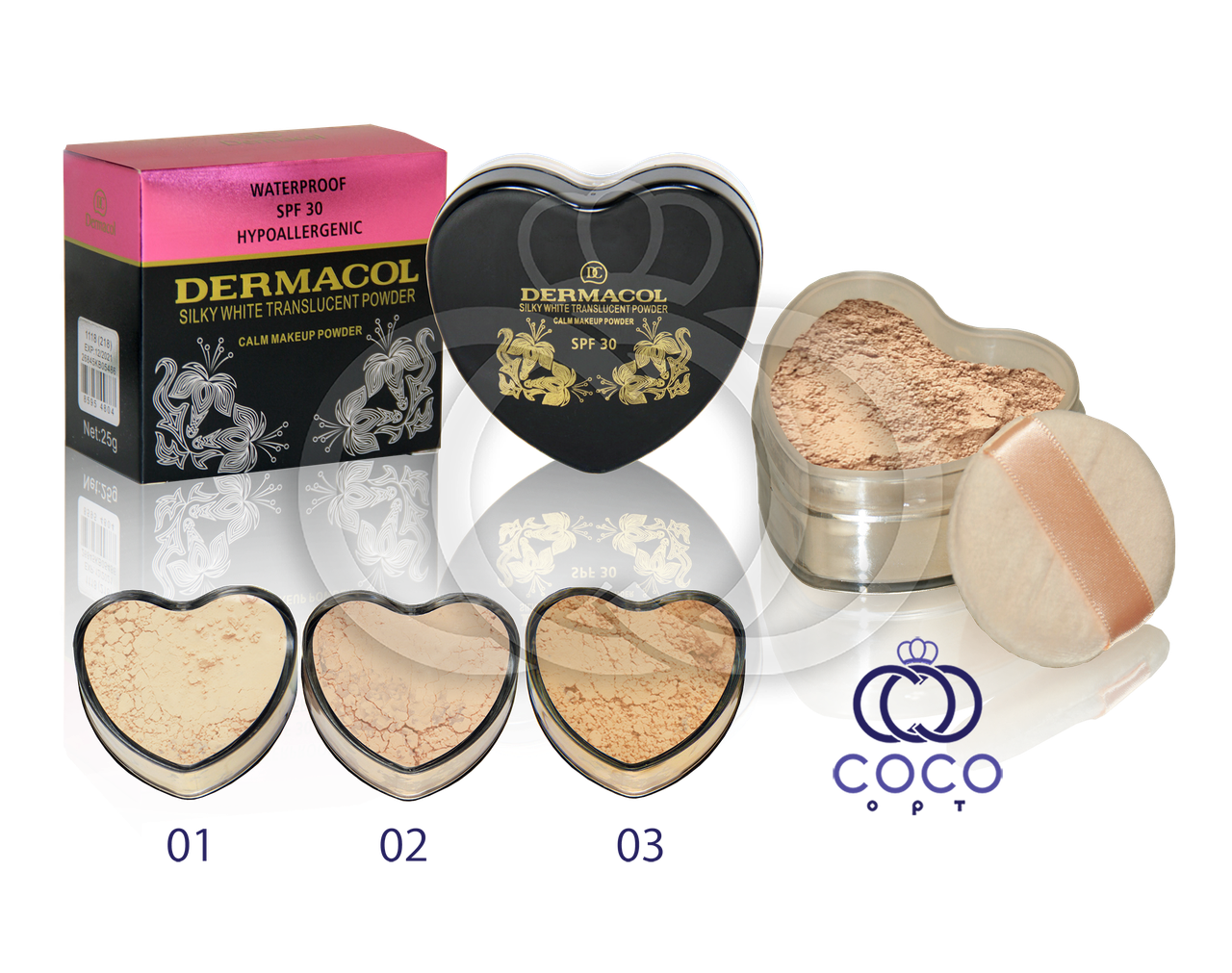 Розсипчаста пудра Dermacol Silky White Translucent Powder