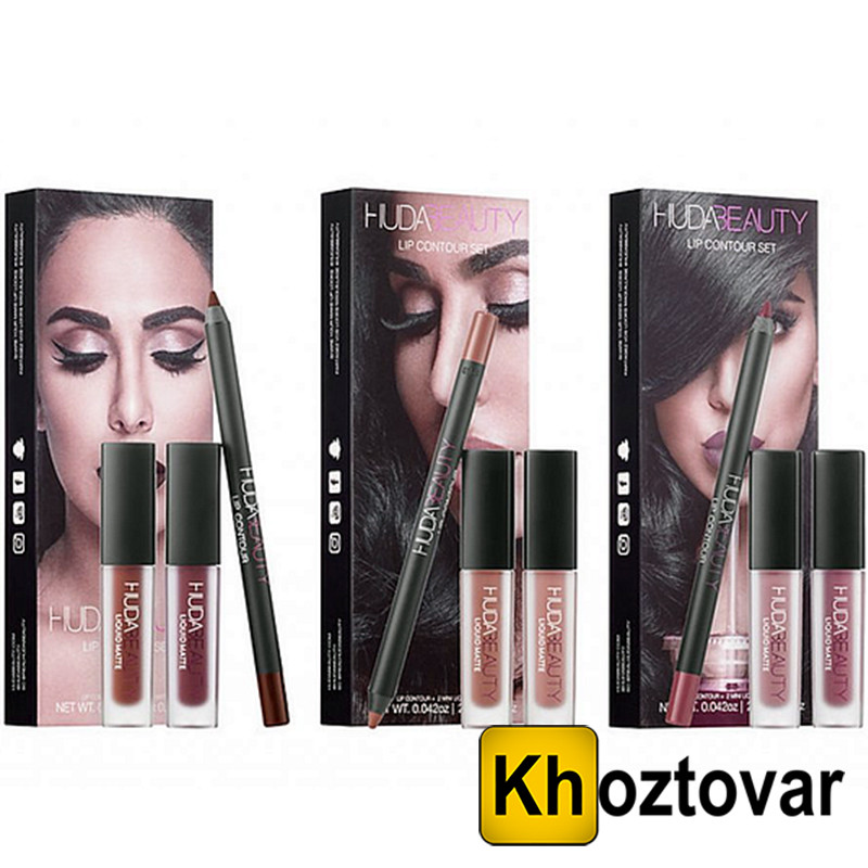 Набір помад Huda Beauty 3 in 1, фото 1