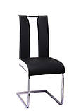 Стілець Орландо Orlando DS - 1007-1 Black + White чорно - біла кожзам з ручкою, фото 4