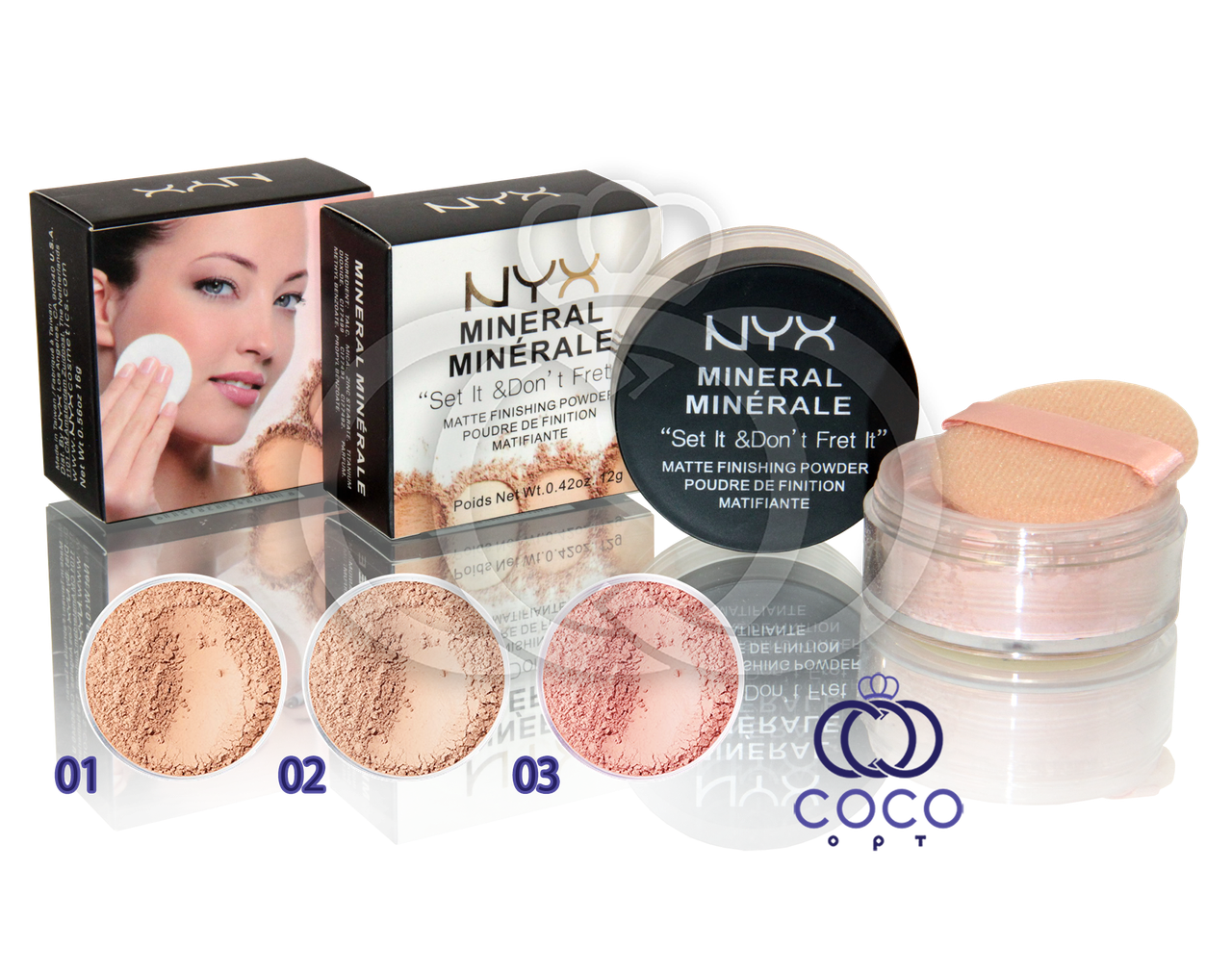 Мінеральна пудра Nyx розсипчаста Mineral Matte Finishing Powder, фото 1