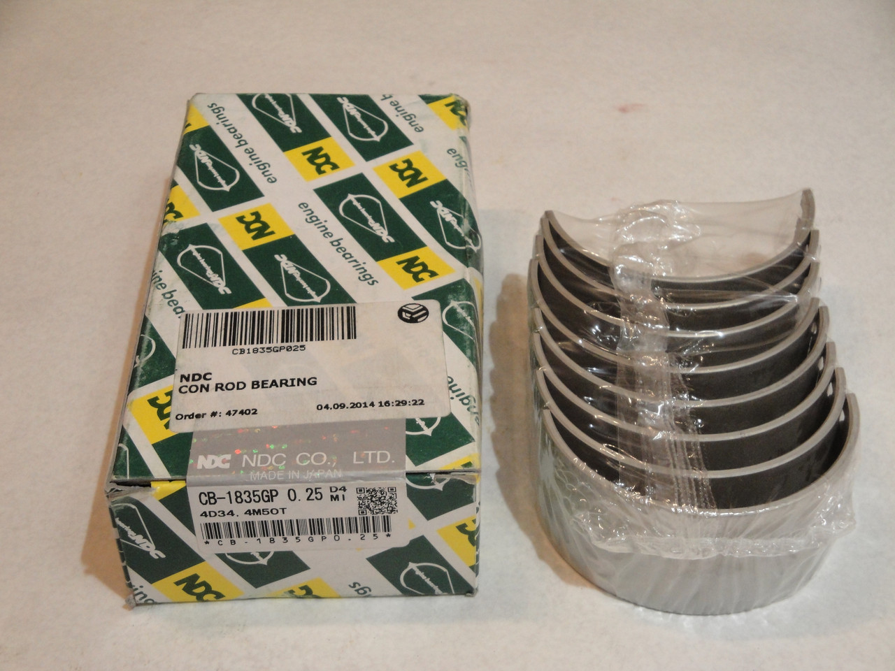 Вкладки шатунні двигуни MITSUBISHI CANTER FUSO 659/859 (4D34T) 0.25 (ME995154/CB1835GP025) NDC