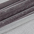 Тюль сітка з обважнювачем, однотонний баклажан, фото 2