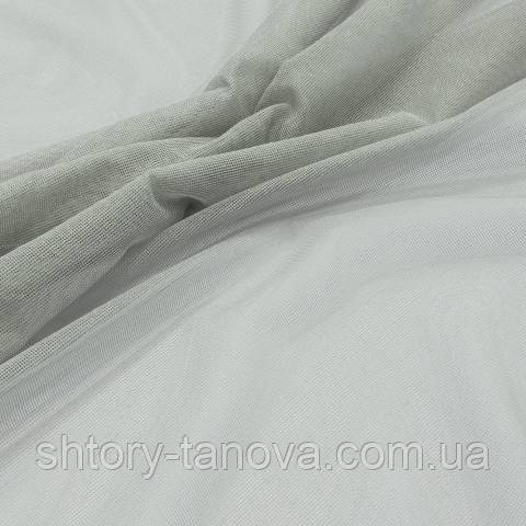 Тюль сітка з обважнювачем, однотонний пісок, фото 1