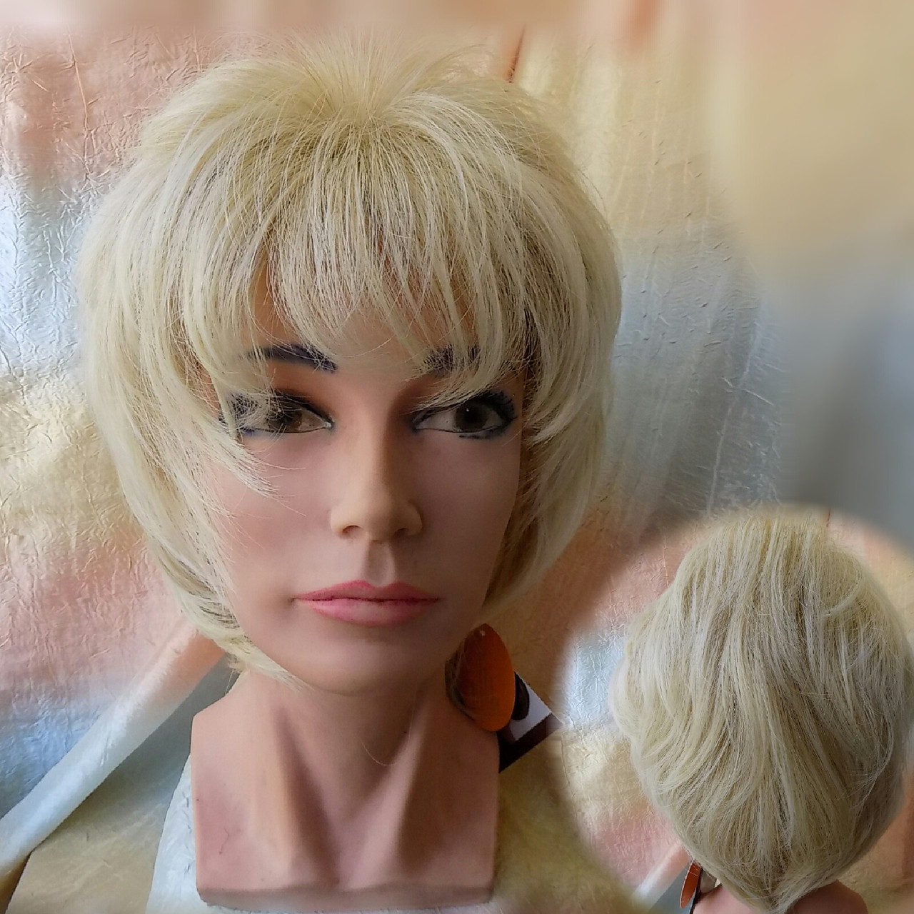 Перука каскад из термоволокна холодний блонд CXD748-MIX613/122, фото 1