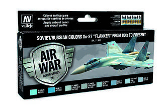 Набір фарб "Квітів радянського літака Су-27 "Фланкер" від 80-х років до сьогодення", 8 шт.