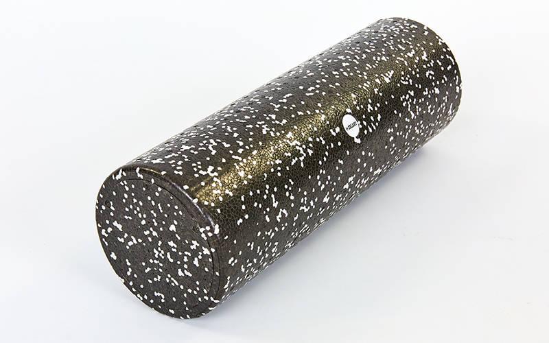 Масажний ролик ролер гладкий Foam Roller Zelart 7201-45 Black-White довжина 45 см
