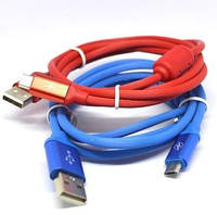 05-09-082. Шнур USB штекер А - штекер miсro USB, с фильтром, прорезиненный, цветной, 1м
