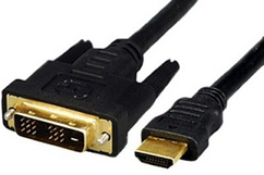 05-06-131. Шнур HDMI - DVI (штекер - штекер), gold pin, 2м