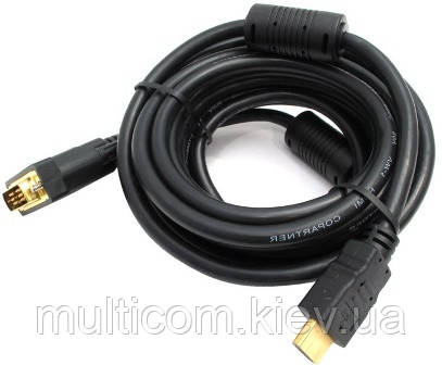 05-06-151. Шнур HDMI - DVI (штекер - штекер), gold pin, 5м, фото 1