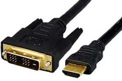 05-06-101. Шнур HDMI - DVI (штекер - штекер), gold pin, 1м