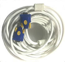 05-06-302. Шнур VGA (штекер - штекер), з фільтром, білий, 25м