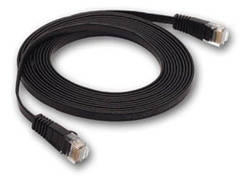 05-14-181. Патчкорд Cat.6 (CU) плоский, в тех. упаковці, чорний, 10м