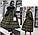 Зимове жіноче стьобане пальто нижче колін з поясом і хутром на капюшоні, фото 4