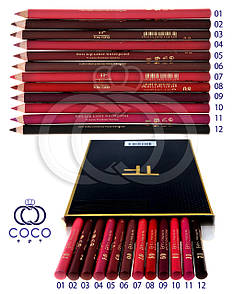 Олівець для губ Tom Ford 12 шт.