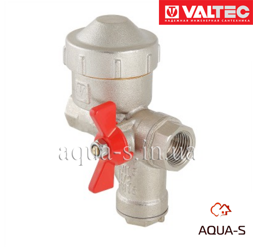 Редуктор тиску для води Valtec DN 1/2" з краном і фільтром VT.298.NR.04, фото 1