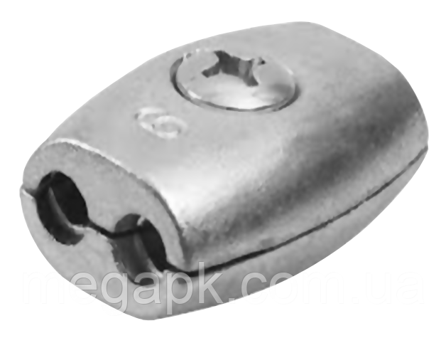 Затискач для троса подвійний бочкоподібний