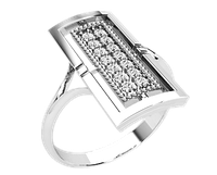 Кольцо женское серебряное Маркиза