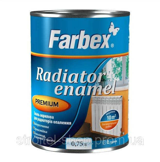 Емаль стирол-акрилова для радіаторів опалення Farbex, 20 л