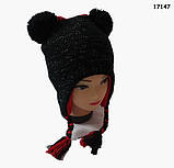 Тепла шапка Minnie для дівчинки. 50-55 см, фото 4