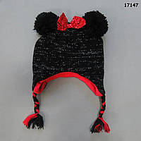 Тепла шапка Minnie для дівчинки. 50-55 см