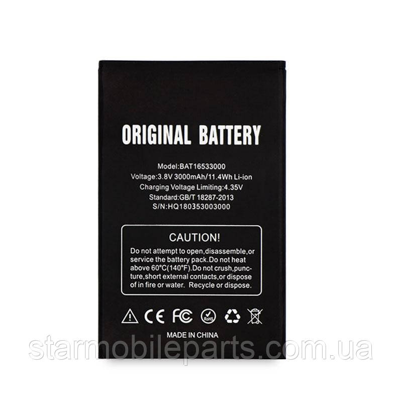 Оригінальний акумулятор (АКБ, батарея) для Doogee X9, (Li-ion 3.8 V 3000mAh)