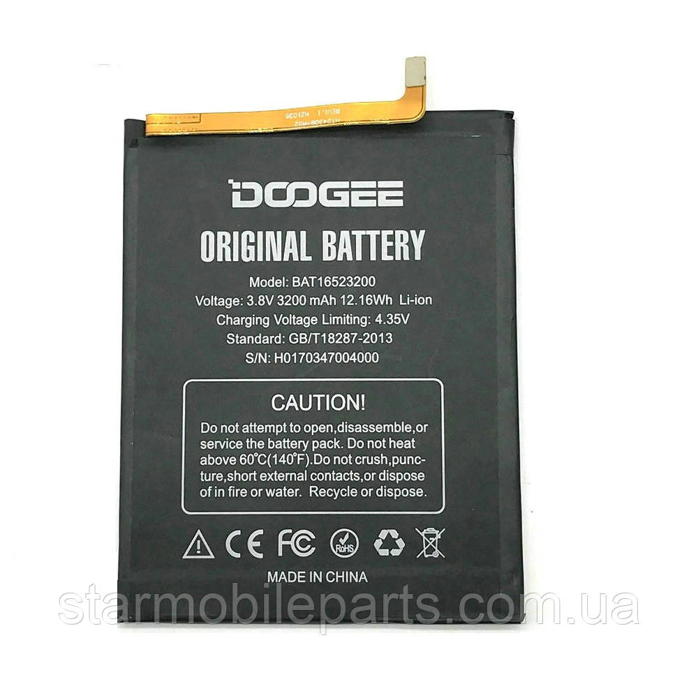 Оригінальний акумулятор (АКБ, батарея) для Doogee Y6, (Li-ion 3.8 V 3200mAh)