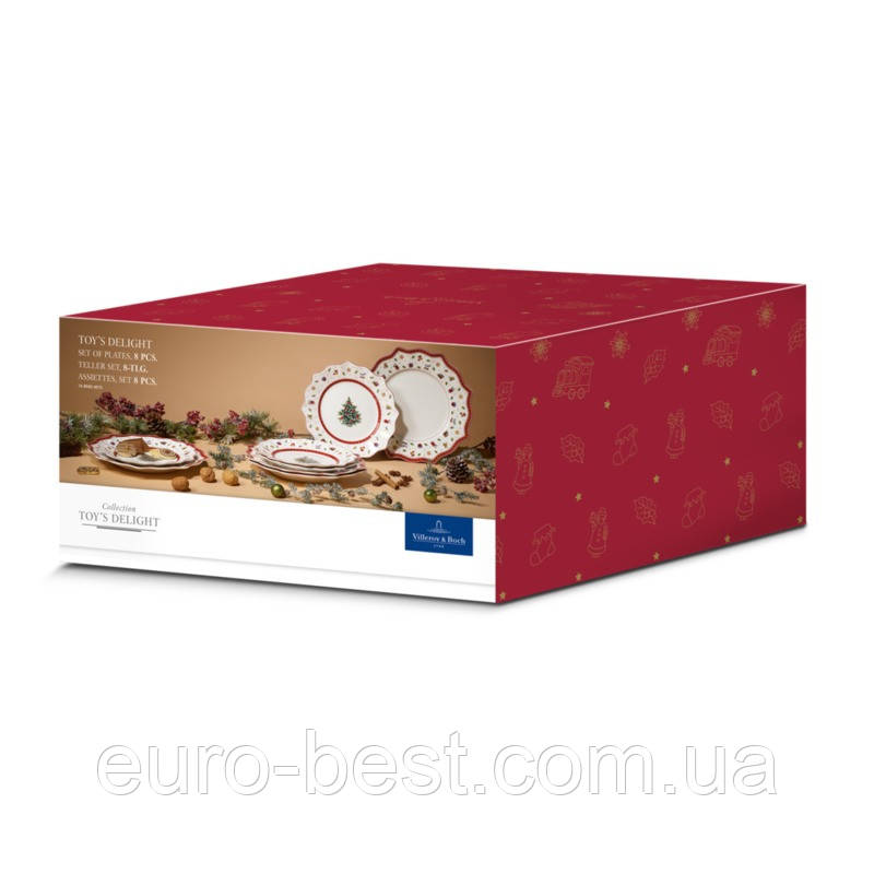 Різдвяний комплект тарілок для 4 персон, 8 ел. Toy's Delight Villeroy&Boch