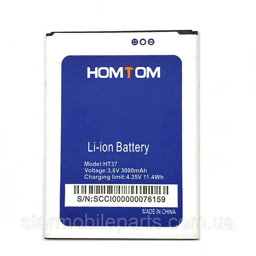 Акумулятор (АКБ, батарея) HomTom HT37 (Li-ion 3.8 V 3000mAh)