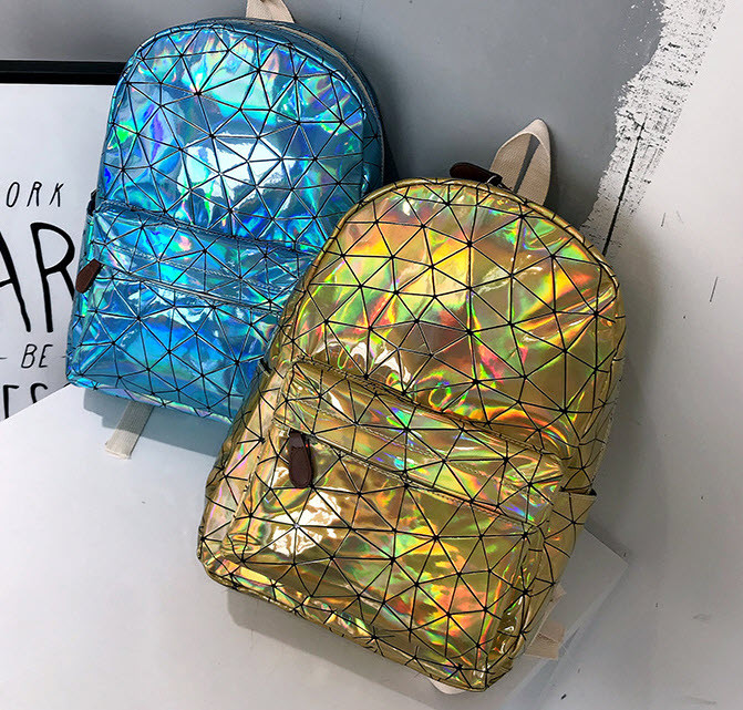 Голографічний великий рюкзак із лазерним дизайном