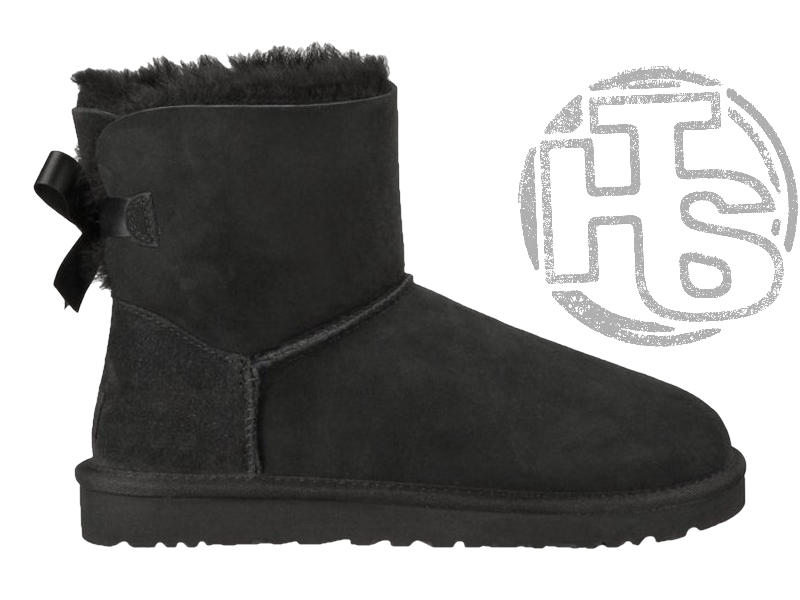 Жіночі уггі UGG Mini Bailey Bow II Boot Black 1005062