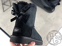 Жіночі уггі UGG Mini Bailey Bow II Boot Black 1005062, фото 3