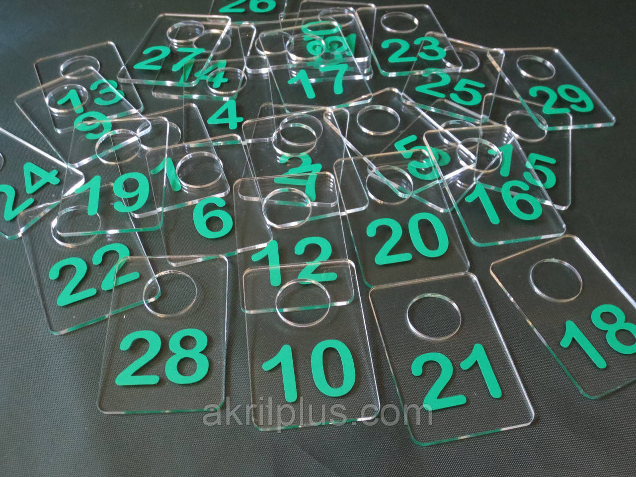 Номерки для гардеробів 40*60 мм зелений, фото 1