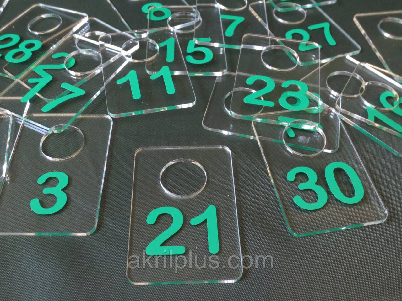 Номерки для гардеробов 40*60 мм зеленый - фото 4 - id-p374794949