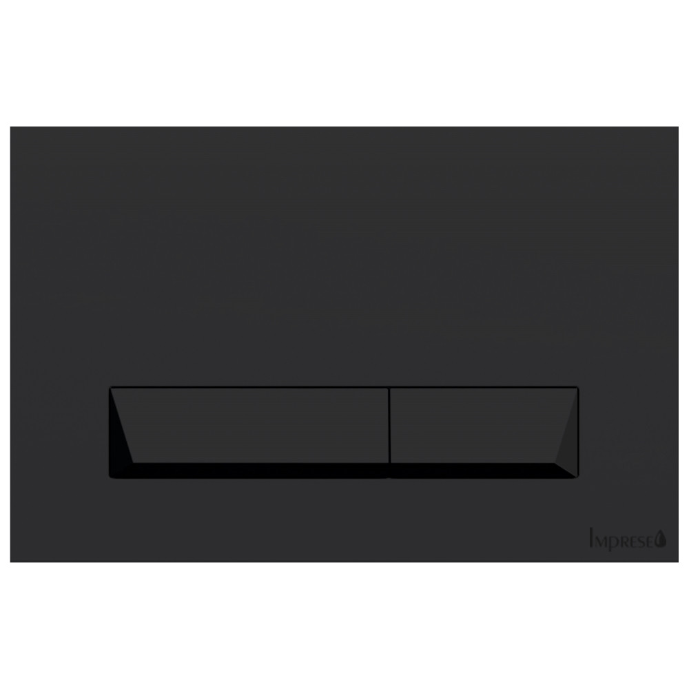 Кнопка зливу для інсталяції IMPRESE подвійна чорна 83137 i8040B, фото 1