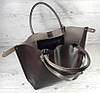 373 Натуральна шкіра, Сумка-трансформер жіноча без підкладки, шоколад (темно-коричнева) + тауп (пісочна, беж), фото 8