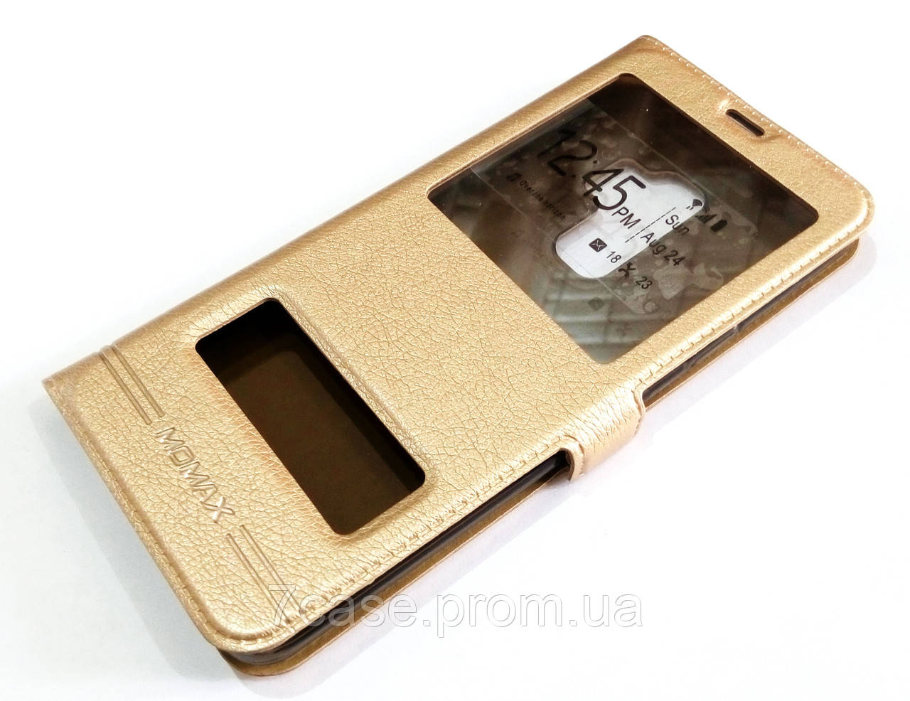 Чохол-книжка з віконцями momax для Samsung Galaxy S9 Plus G965 золотий
