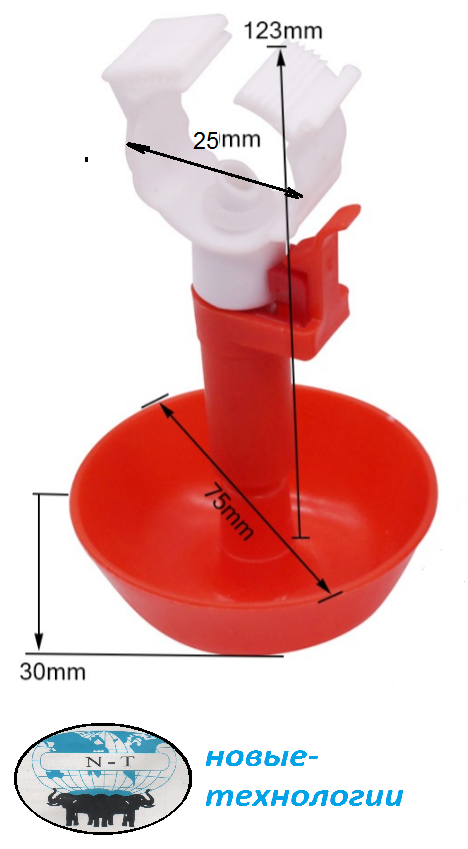 Ніпельна поїлка чашкова поїлка для курей, голубів, фото 1