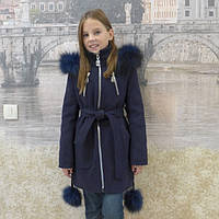 Пальто кашемировое-зимнее для девочек Мальва, рост 128-156 (7-14 лет)