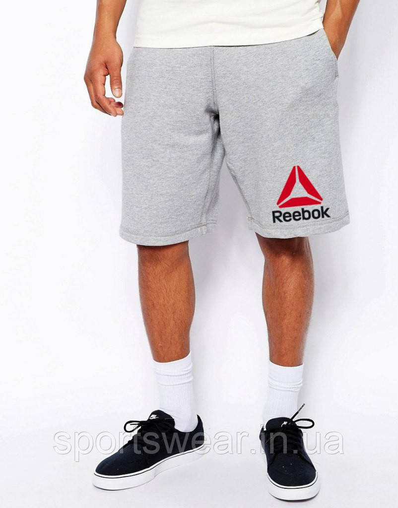 Шорти Reebok ( Рібок ) сірі кольоровий принт "" В стилі Reebok ""