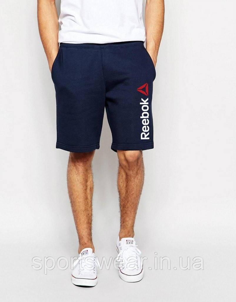 Шорти Reebok ( Рібок ) сині вертикальний принт "" В стилі Reebok ""