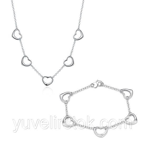 Комплект в стилі Tiffany "П'ять сердець"